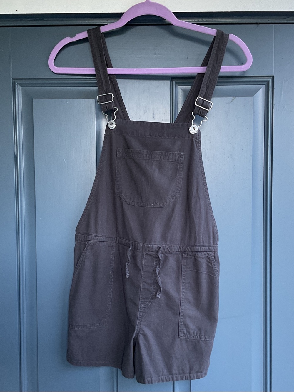 abercrombie kids Charcoal Short Overalls - Gray One-Piece, Size 13/14